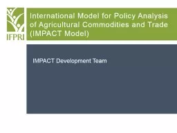 International Model for Policy Analysis of Agricultural Com