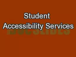 Student Accessibility Services