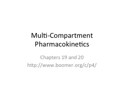 Multi-Compartment Pharmacokinetics