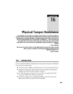 PhysicalTamperResistanceItisrelativelyeasytobuildanencryptionsystemtha