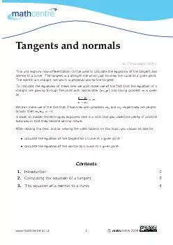 Tangentsandnormals