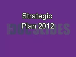 Strategic Plan 2012