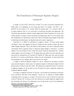 TheClassicationofNonsimpleAlgebraicTanglesYing-QingWu1Atangleisapair(