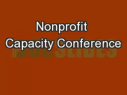Nonprofit Capacity Conference
