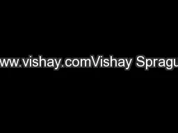 www.vishay.comVishay Sprague