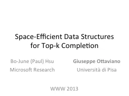 Space-Efficient Data Structures for Top-k Completion