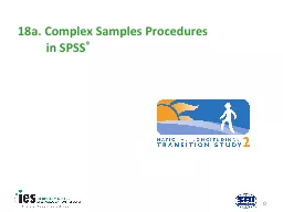18a. Complex Samples Procedures