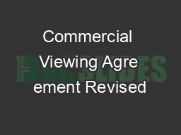 Commercial Viewing Agre ement Revised
