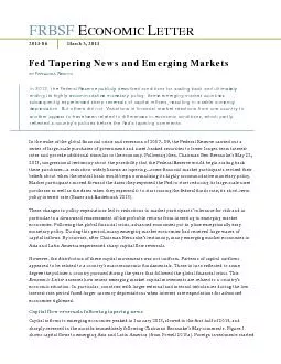 Fed Tapering News and Emerging Markets BY F