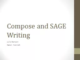 Compose and SAGE Writing