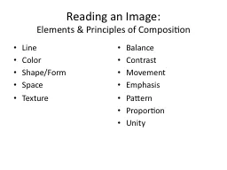 Reading an Image: