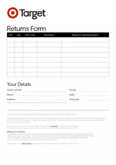 Returns FormYour DetailsOrder number:Name:Address:Please note that you