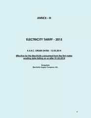 ELECTRICITY TARIFF