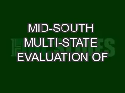 MID-SOUTH MULTI-STATE EVALUATION OF