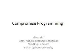 Compromise Programming
