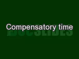 Compensatory time