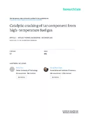 Catalyticcrackingoftarcomponentfromhigh-temperaturefuelgasBinlinDou,Ji