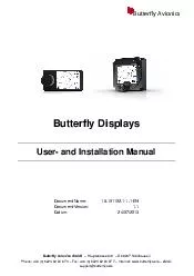 Butter y Avionics Buttery Displays User and Installation Manual Document Name