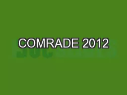 COMRADE 2012