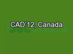 CAD’12, Canada