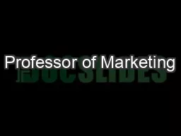 Professor of Marketing