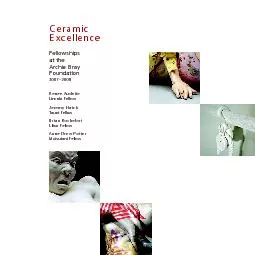 Ceramic ExcellenceFellowships at the Archie Bray Foundation2007–2
