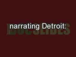 narrating Detroit: