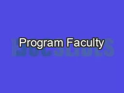 Program Faculty