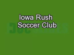 Iowa Rush Soccer Club