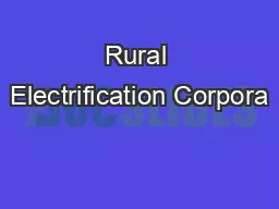 Rural Electrification Corpora