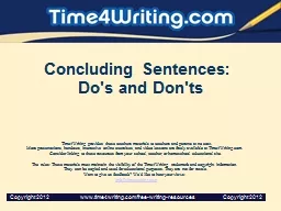 Concluding Sentences: 