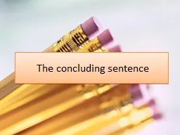 The concluding sentence
