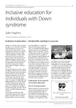 Down Syndrome News and Update     The Down Syndrome Educational Trust Copying for personal