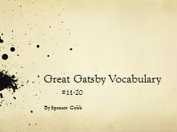 Great Gatsby Vocabulary