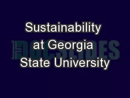Sustainability at Georgia State University