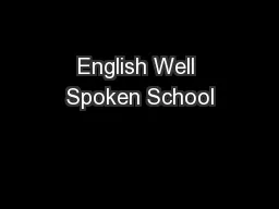 English Well Spoken School