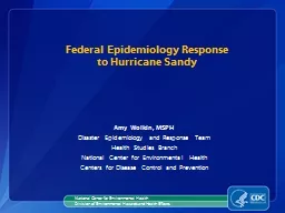 Federal Epidemiology Response