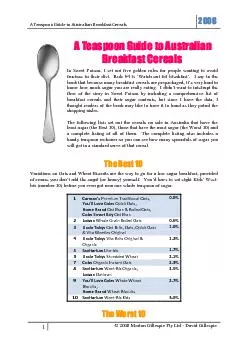 A Teaspoon Guide to Australian Breakfast Cereals