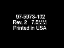 97-5973-102  Rev. 2   7.5MM   Printed in USA   