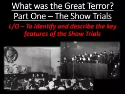 What was the Great Terror?