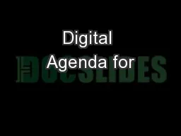 Digital Agenda for