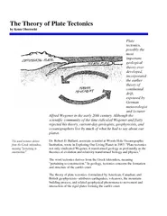 The Theory of Plate Tectonics  possibly the geological incorporated e