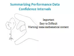 Summarizing Performance Data