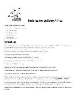 Teddies for Lullaby