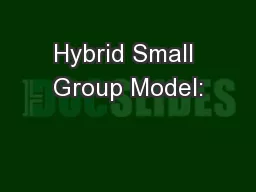 Hybrid Small Group Model: