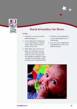 Dental Information Fact SheetsTeething