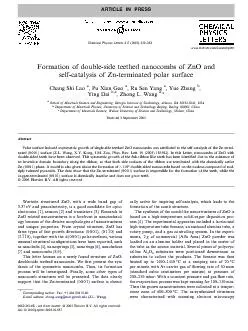Formationofdouble-sideteethednanocombsofZnOandself-catalysisofZn-termi