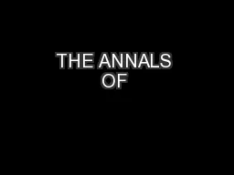 THE ANNALS OF 