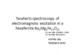 Terahertz spectroscopy of