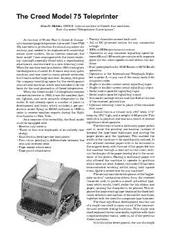 The Creed Model 75 Teleprinter